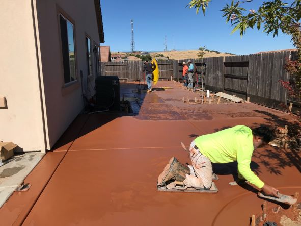 this image shows colored concrete in Upland, CA