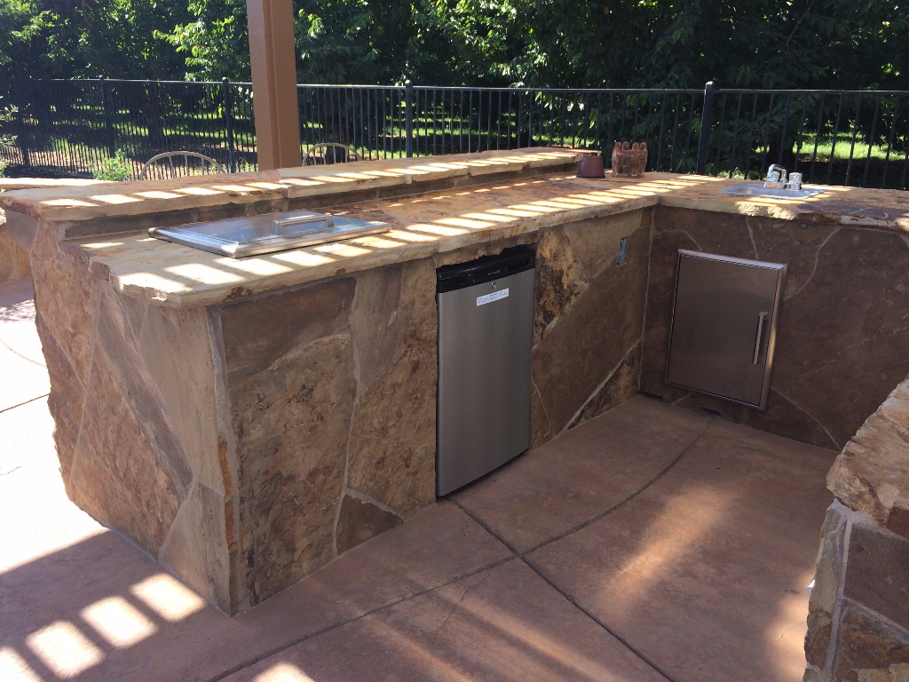 this is a picture of concrete countertops in Upland California 